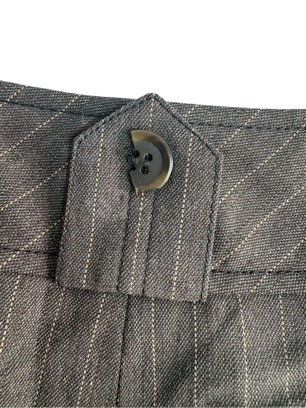 LOFT NWT Marissa Pinstripe Trousers/Dress Pants in Brown/Gold Size 8 -- NWT FLAW - Picture 10 of 16